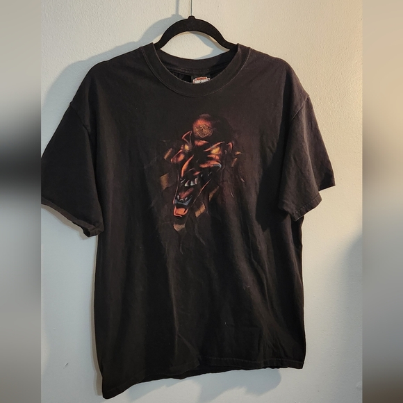 Y2K 2009 Harley-Davidson Tee With Joker/Demon BEEFY HANES TAG SZ. XL - Picture 1 of 8